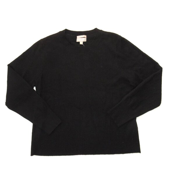 NWT J.Crew BA400 Cashmere Classic-fit Crewneck Sweater in Black L - Picture 2 of 7